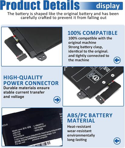 بطارية 51Wh L18M3P74 L18L3P73 لجهاز Lenovo ThinkPad T14 (Gen1/Gen2)، T490، T495، P43s & P14s Series تحل محل الطراز 02DL007 SB10K97646 L18C3P72 L18M3P73 in Saudi Arabia