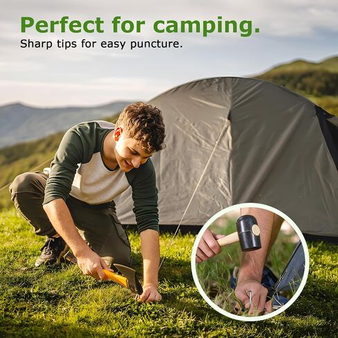 Tent Stakes for Camping Tent 20 Pack, Heavy Duty Metal Tents Pegs 6.8 Inch for Outdoor Decorations Metal Pegs Garden Hooks Camping Tents Spikes for Canopies in Saudi Arabia