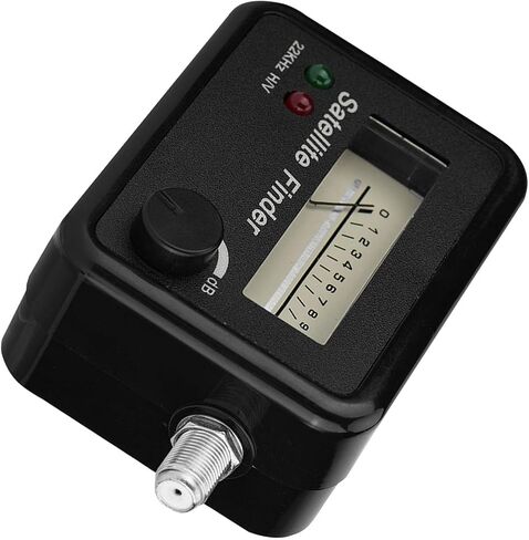 Jiawu Digital Satellite Finder 9502 MHz with Backlit Display, White on Black Sat Signal Meter for 13-18V DC LNB Alignment, Pocket Size Portable TV Antenna Tool in Saudi Arabia