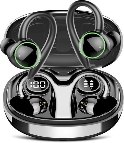 Wireless Earbuds, Bluetooth 5.4 Headphones Sport Over Ear Buds With ENC Mic in Saudi Arabia