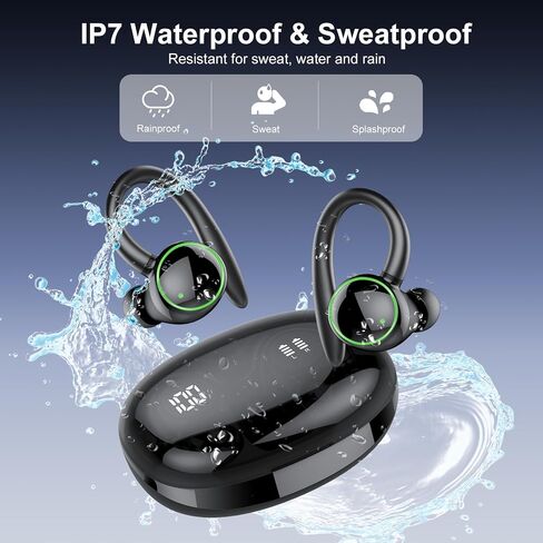 Wireless Earbuds, Bluetooth 5.4 Headphones Sport Over Ear Buds With ENC Mic in Saudi Arabia