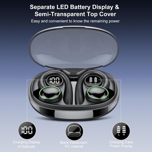Wireless Earbuds, Bluetooth 5.4 Headphones Sport Over Ear Buds With ENC Mic in Saudi Arabia