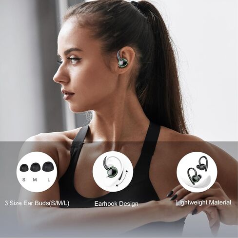 Wireless Earbuds, Bluetooth 5.4 Headphones Sport Over Ear Buds With ENC Mic in Saudi Arabia