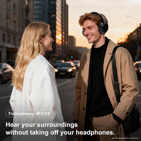 Wireless Noise Cancelling Headphones, 120H Playtime, Over Ear Headphones in Saudi Arabia