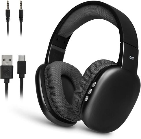 iJoy Ultra Wireless Over-Ear Bluetooth Headphones with Mic, 10H Playtime, Bluetooth Headset with Backup Wire & SD Slot, Wireless Headphones for Work, School & Gym (Green) in Saudi Arabia