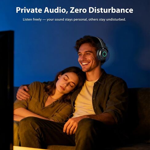 Wireless Headphones for TV Watching, TV Headphones Wireless for Seniors with 3 Audio Modes, Headphone for TV with Transmitter Charging Base, No Delay Over Ear Headset, Gifts for Parents/Elderly in Saudi Arabia
