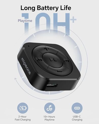 MIPEACE Headphone Bluetooth Adapter for Wired Headphones, Black in Saudi Arabia