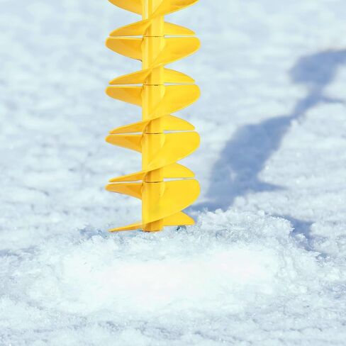 PPOLB Ice Auger Bit, 8'' Ice Augers for Ice Fishing, Ice Fishing Auger with Universal Adapter & Top Plate in Saudi Arabia