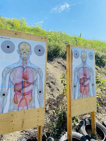 Resolute 23x35 Medically Designed Shooting Targets for The Range - 100% Anatomical Paper Silhouette - Gun Accessories for Pistols, Rifles, Airsoft, Air Pistols, BB & Pellet Shooting Practice (25) in Saudi Arabia