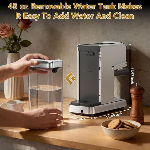 COWSAR Commercial Espresso Machine 20 Bar, Compact Espresso Maker with Milk Frother Steam Wand, Expresso Coffee Machines with 45 OZ Removable Water Tank for Cappuccino, Latte, Home in Saudi Arabia