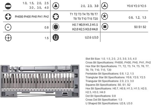 Garosa 50 in 1 Electronics Repair Tool Kit Compact Stainless Steel Magnetic Set with 360 Rotating Nut for Home Maintenance and Various Electronics in Saudi Arabia