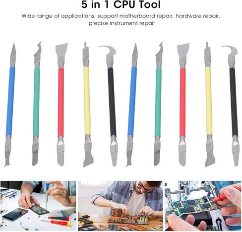 2Set CPU Glue Remover Knife, 5 in 1 IC Chip Repair Thin Blade CPU NAND Remover BGA Maintenance Knife Glue Remover for Cell Phone, LCD, Tablet and More (5 in 1) in Saudi Arabia
