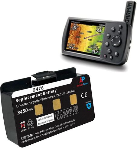 Artisan Power Replacement Battery for Garmin GPSMAP 276, 276C, 296, 376, 376C, 378, 396, 478, 495, 496 Handheld Outdoor GPS - Replaces 010-10517-00, 011-00955-00 in Saudi Arabia