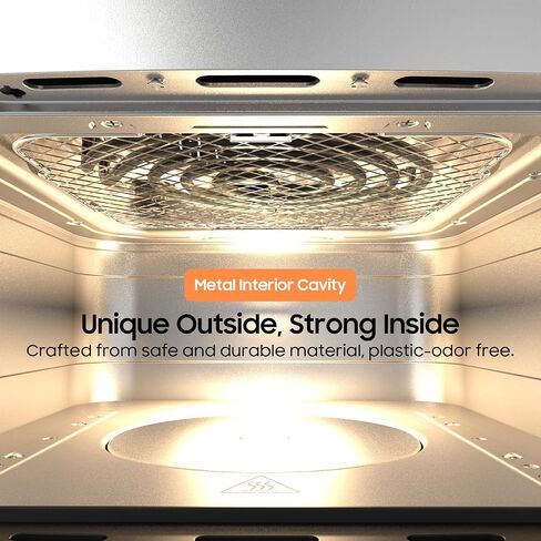 Iceagle Stainless Steel Air Fryer 9 Quart - Airfryer XXL with Large Viewing Window, Dual Heating Elements, 12-in-1 Function to Roast, Bake, Broil, Defrost, Reheat, Dishwasher-Safe Parts, 1700W, Siver in Saudi Arabia