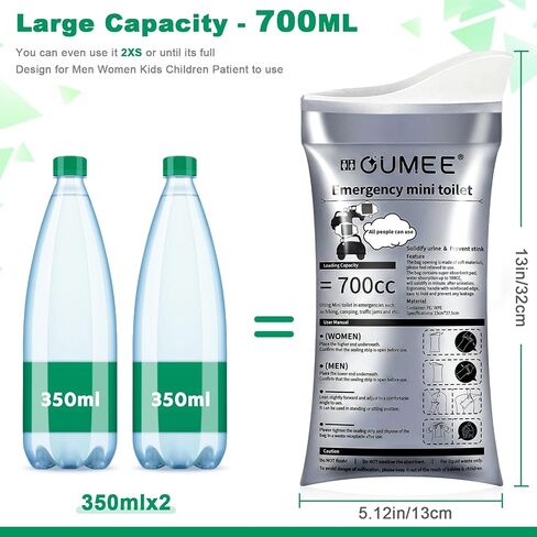 OUMEE 8/12/20/28 Pack Disposable Urine Bags in Saudi Arabia