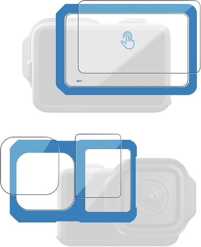 3 Pack Screen & Lens Protector Compatible with GoPro MISSION 1 Pro/MISSION 1, 9H Tempered Glass with Auto-Alignment Frame, HD Clear, Bubble-Free, Anti-Scratch, 1 Front + 1 Rear + 1 Lens Protectors in Saudi Arabia