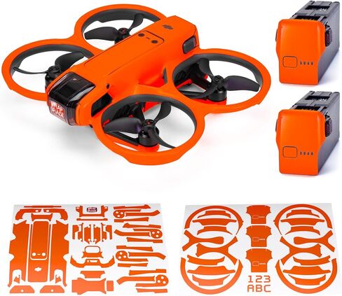 WRAPGRADE Skin Stickers Compatible with DJI Avata 2 (Neon Orange) in Saudi Arabia