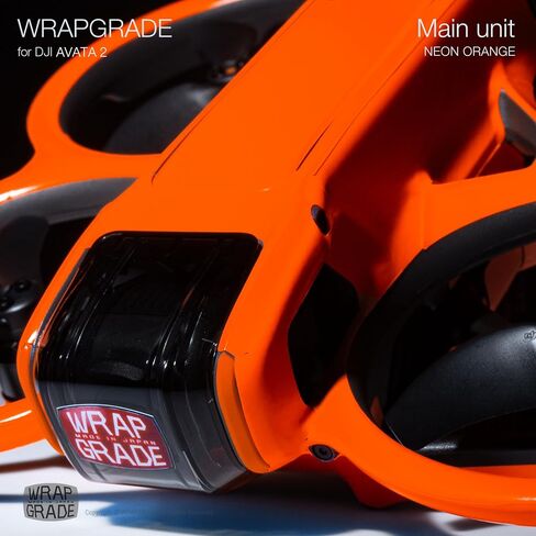 WRAPGRADE Skin Stickers Compatible with DJI Avata 2 (Neon Orange) in Saudi Arabia