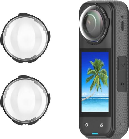 2 Pack Osmo 360 Lens Protector Guards, Protective Cover 10H Tempered Glass for DJI Osmo 360 Camera Clear Protective Guards Kit Dust Proof Scratch-resistant Lens Cap Accessories in Saudi Arabia