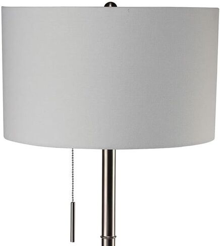Vintage Look 1pc Floor Lamp Brushed Steel Tripod Legs Unique High Lamp Pull Switch 57" H in Saudi Arabia
