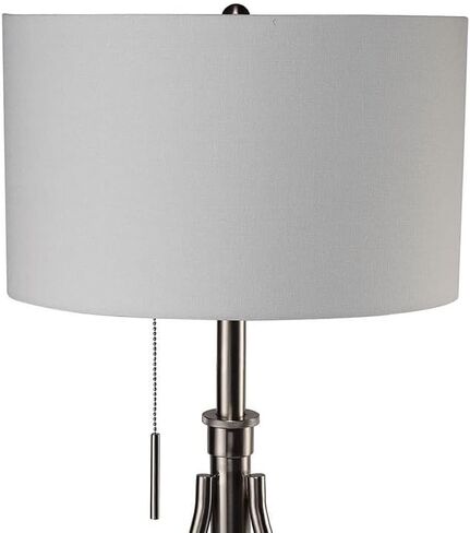 Vintage Look 1pc Floor Lamp Brushed Steel Tripod Legs Unique Lamp Pull Switch 32" H in Saudi Arabia