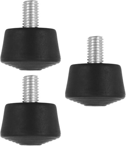 3pcs Tripod Rubber Foot Spike M8 Black Rubber Alloy Anti-Slip Feet Pad in Saudi Arabia