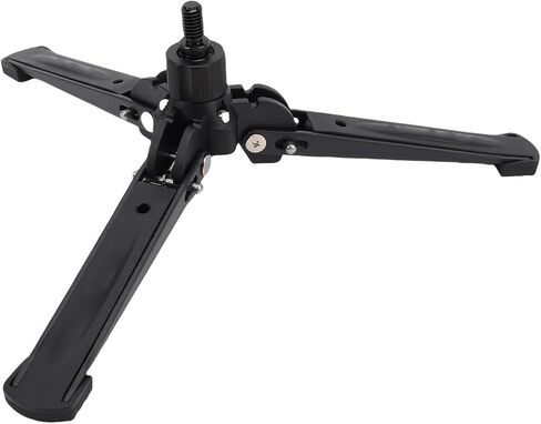 Bewinner Compact Tripod Base with 3/8 Inch Screw, 145mm Legs Desktop Stand with Anti Slip Pads for Monopod DSLR Camera PTZ Stabilizer, for Stable Vlogging and Photography in Saudi Arabia