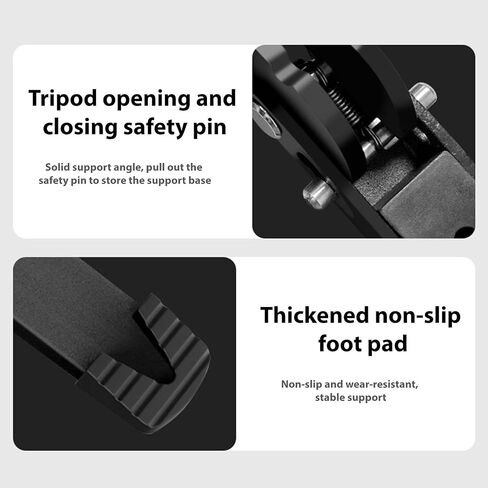 Bewinner Compact Tripod Base with 3/8 Inch Screw, 145mm Legs Desktop Stand with Anti Slip Pads for Monopod DSLR Camera PTZ Stabilizer, for Stable Vlogging and Photography in Saudi Arabia