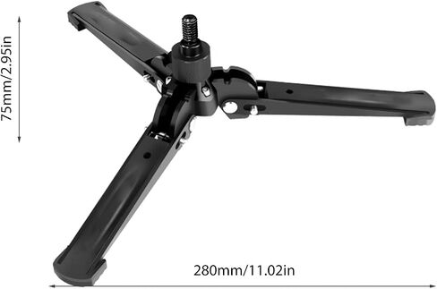 Bewinner Compact Tripod Base with 3/8 Inch Screw, 145mm Legs Desktop Stand with Anti Slip Pads for Monopod DSLR Camera PTZ Stabilizer, for Stable Vlogging and Photography in Saudi Arabia