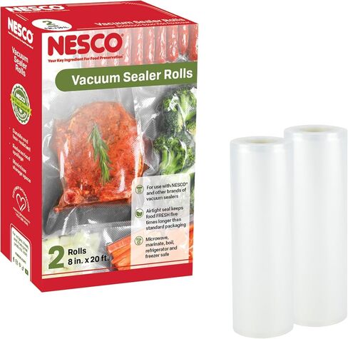NESCO VS-03R Vacuum Sealer Bags for Home Food Storage, Liquid‑Friendly Bags Safe for Microwave and Sous‑Vide Cooking in Saudi Arabia