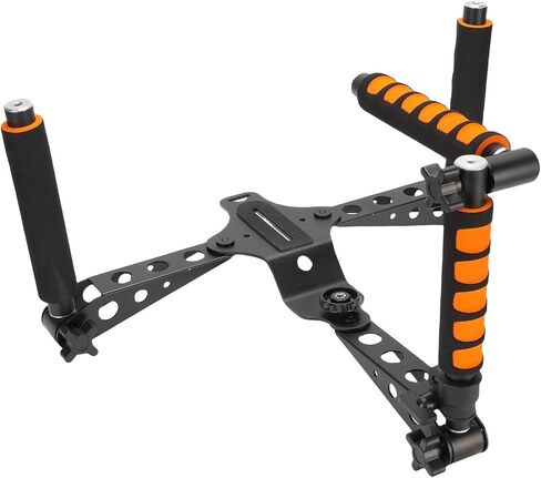 Yctze Camera Shoulder Support Rig Kit, 3 in 1 Adjustable Handle, Cushioned Shoulder Pad & Arrow Storage Case Grip, Stabilizer for DSLR Camcorders, Foldable, Multi Angle in Saudi Arabia
