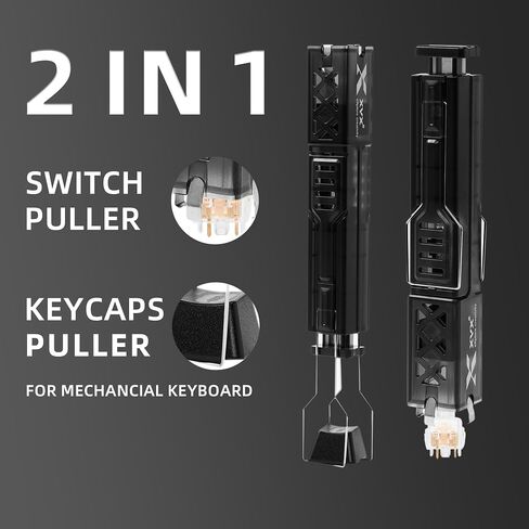 OHY 2 in 1 Keycap Puller and Switch Puller, ABS Plastic Mechanical Keyboard Removal Tool, Universal Keyboard Maintenance Kit, Easy to Detach Keycaps & Switches with Bonus Mini Cleaning Brush, Black in Saudi Arabia