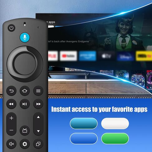 Voice Remote Replacement Fit for Fire Smart TV Stick(HD/Lite/2nd/3rd Gen/4K/4K Max), for Insignia/Toshiba/Pioneer/Omni QLED Series Fire Smart TVs with Voice Controller in Saudi Arabia