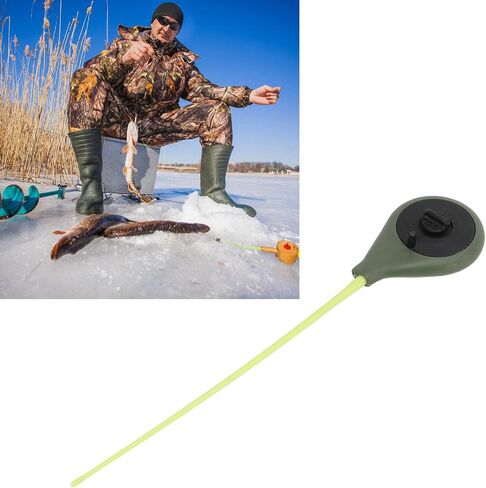 5PCS Ice Fishing Rod Top Tip Set Double Thickened Extension Rod Winter Fishing Accessories ABS Material Green 10.4cm for Lakes Rivers Ice Fishing in Saudi Arabia