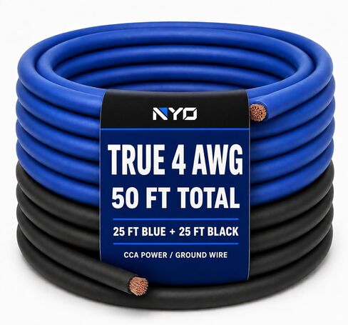 4 Gauge Wire, 50 FT CCA 4 AWG Power Ground Battery Cable in Saudi Arabia