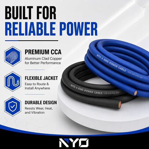 4 Gauge Wire, 50 FT CCA 4 AWG Power Ground Battery Cable in Saudi Arabia