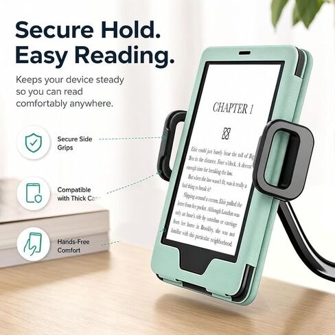 Long Gooseneck Holder for Kindle Reading in Bed Works with Thick Case in Saudi Arabia