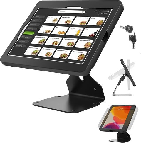 حامل iPad POS للمكتب دوار معدني ثقيل قابل للقفل لجهاز iPad 10th، iPad Pro 11" 1 2 3 4، iPad Air 4 5، iPad Air 11"-BSC401BA in Saudi Arabia