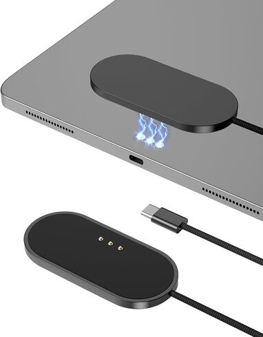 Magnetic Wireless Charger for iPad Pro 11 (1st/2nd/3rd/4th) & iPad Air 11 (M2/M3) & iPad Air 10.9 (4t, 27W Fast Charging Smart Connector Alloy Wireless Charging Pad with USB-C Cord Cable in Saudi Arabia