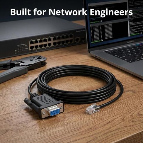 DB9 RS232 to RJ11 6P4C Console Cable, 1.8m, for Hirschmann Switch Configuration & Debugging in Saudi Arabia
