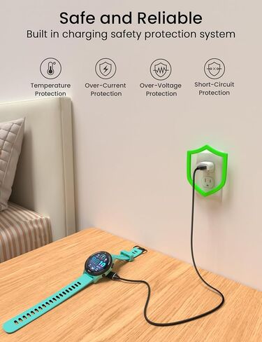 Sinoacc Charger Cable for Fenix 8 Pro E 7 6 5 Vivoactive 6 5 4 3 Forerunner 55 165 245 255 955 965 970 Venu Sq 2 3S 4 Instinct 2 3 Approach D2 Epix Vivomove 3.3ft USB Braided 90-Degree Charging Cable in Saudi Arabia