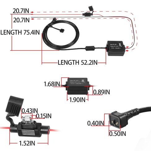 كابل طاقة GPS للدراجات النارية متوافق مع Garmin Zumo 340، 345، 350LM، 390LM، 395LM و396 LMT-S، بديل لسلك الطاقة الصلب لـ Garmin 010-11843-01 in Saudi Arabia