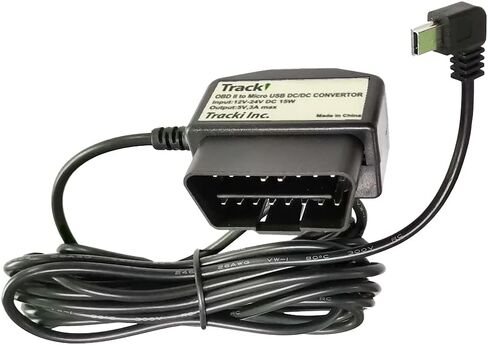 كابل أسلاك Tracki Obd Micro لجهاز Tracki Universal GPS Tracki فقط - التوصيل والتشغيل obd2 إلى طاقة USB الصغيرة، كابل 7 أقدام وموصل 90 درجة للسيارات والشاحنات الخفيفة in Saudi Arabia