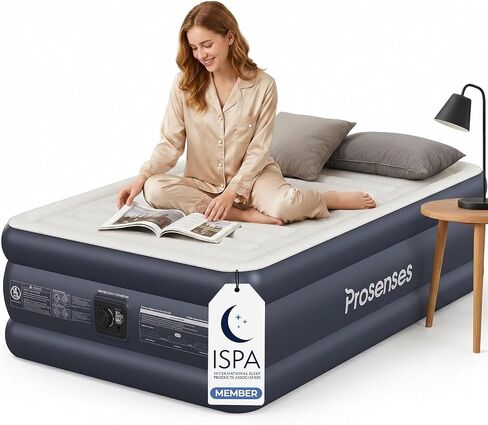 Queen Air Mattress with Built-in Pump 18in, Airtight PVC Bonding in Saudi Arabia