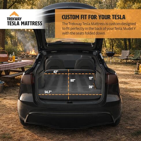 Offroading Gear Tesla Model Y Inflatable Air Mattress | 2019-2026 | Extra Thick 9" | Car Camping Bed for Two Adults | Tesla Accessories | Trekway in Saudi Arabia
