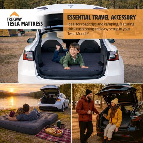 Offroading Gear Tesla Model Y Inflatable Air Mattress | 2019-2026 | Extra Thick 9" | Car Camping Bed for Two Adults | Tesla Accessories | Trekway in Saudi Arabia