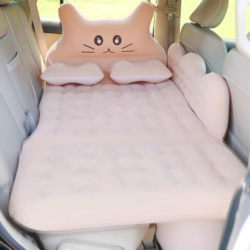 Inflatable Car Air Mattress Bed - SUV Truck Air Mattress Back Seat Camping Bed Thickened Universal Vehicle Sleeping Pad for Travel with Air Pump 2 Pillows (Grey) in Saudi Arabia