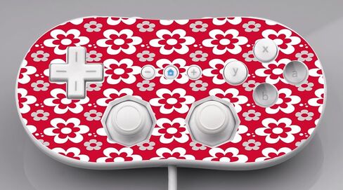 ملصق لاصق من الفينيل الجريء بنمط الزهور المرحة من Debbie's Designs لجهاز تحكم Wii Classic in Saudi Arabia