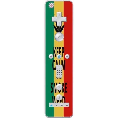 Keep Calm and Smoke Weed Flag Vinyl Decal Sticker Skin by Debbie's Designs for Wiimote Wii Controller in Saudi Arabia