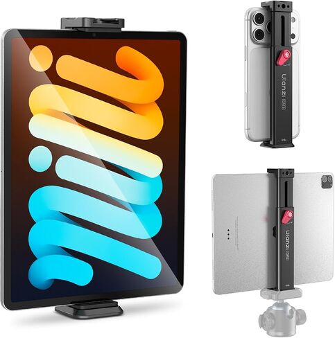 محول U-pad III من الألومنيوم لجهاز iPad ثلاثي القوائم - حامل معدني مقاس 7.9-12.9 بوصة مع حذاء بارد وحامل Acra Swiss QR لأجهزة iPad وiPhone وAir in Saudi Arabia